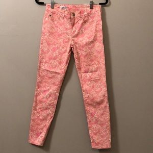 pink pattern GAP denim pant